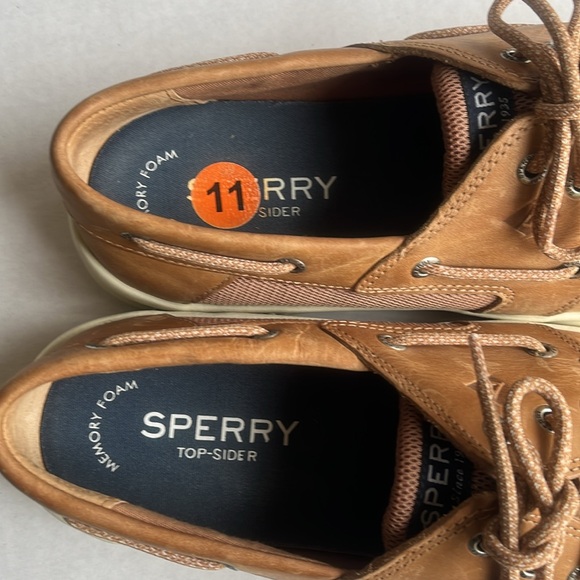 Sperry Tan & Cream Boat Shoes Size 11 - Picture 7 of 7